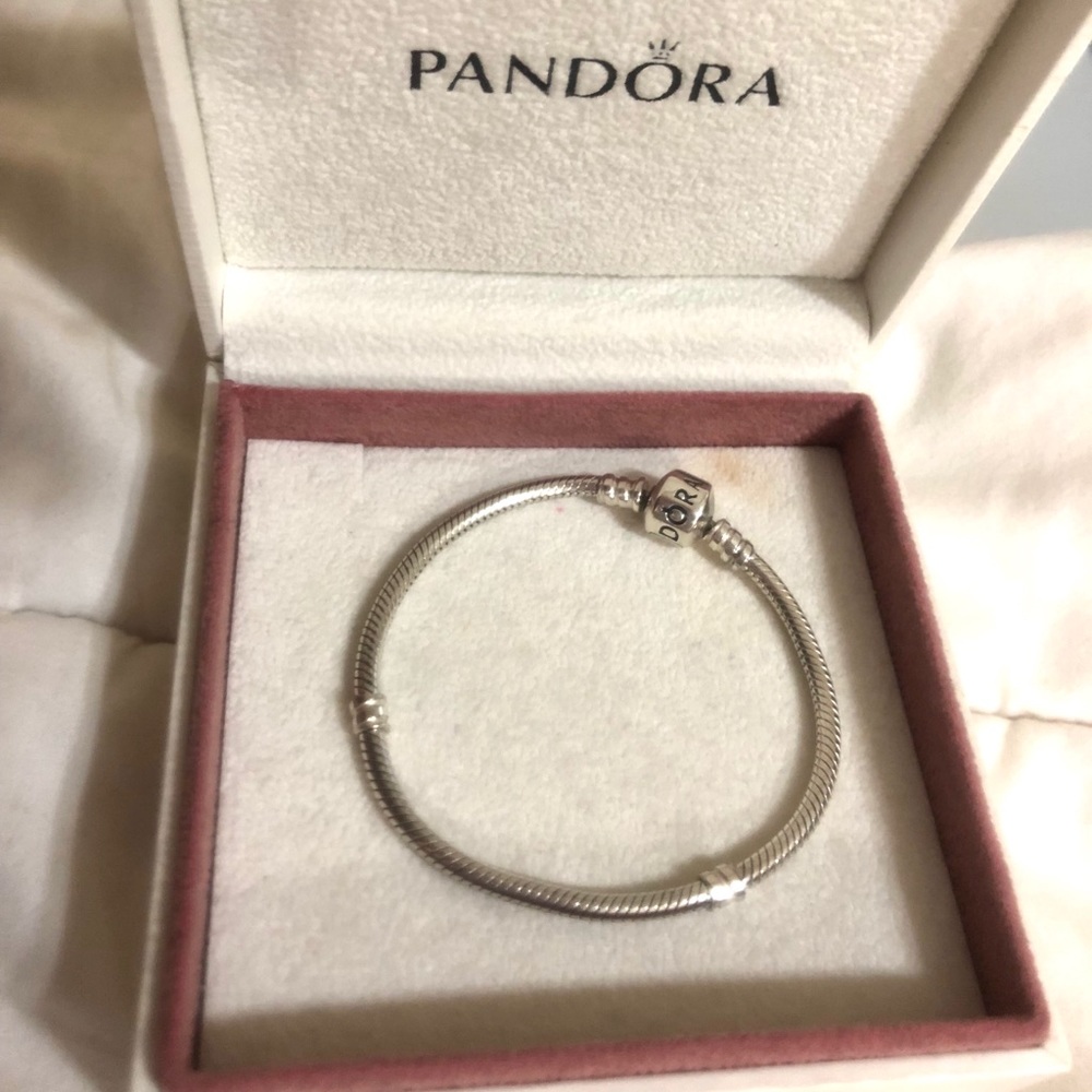 Pandora iconic silver charm bracelet